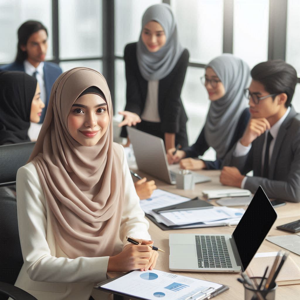 Wanita Sibuk Bekerja